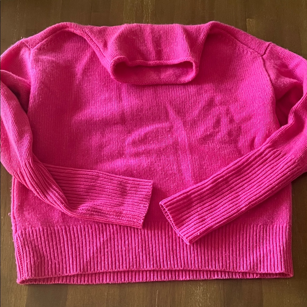Wilfred Vibrant Pink Turtleneck Sweater small cashmere - Picture 1 of 6